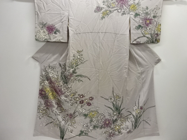 アンティーク　菊模様一つ紋着物